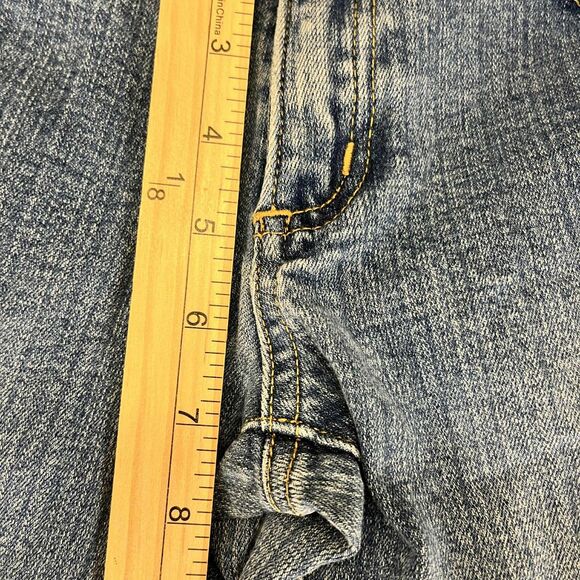 Express Jeans Womens 5/6 Bootcut Stretch Mid Rise Blue Denim Western Boho Y2K - Picture 7 of 7